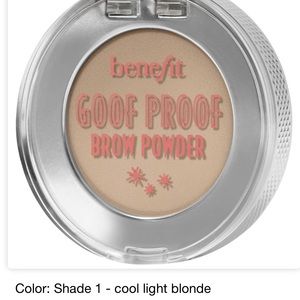 BRAND NEW Benefit Goof Proof Brow Powder - Shade 1:  Cool Light Blonde